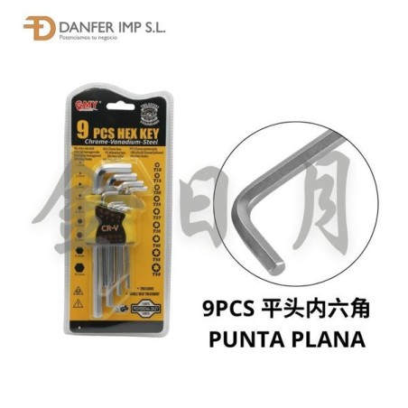 平头内六角 SET LLAVE ALLEN 9PCS