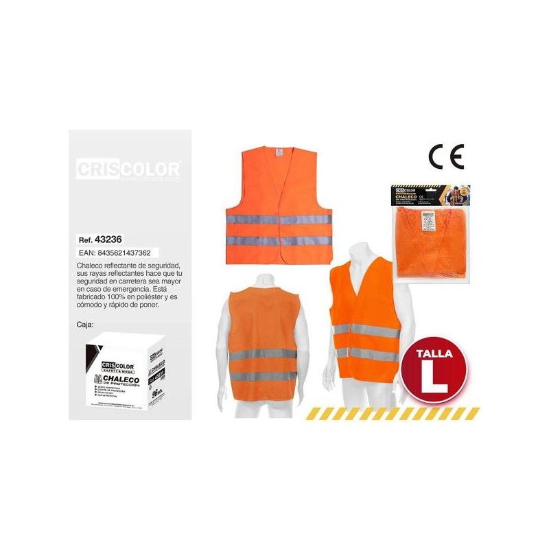 CRISCOLOR 反光安全背心 CHALECO PROTECCION NARANJA L