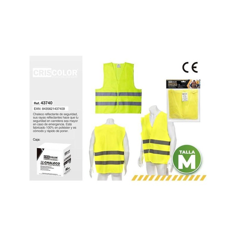 CRISCOLOR反光安全背心 CHALECO PROTECCION AMARILLO M