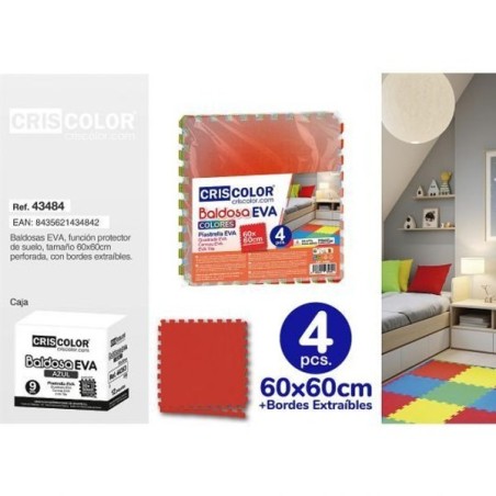 CRISCOLOR海绵拼图 BALDOSA EVA COLORES 60X60CM 4 PCS.