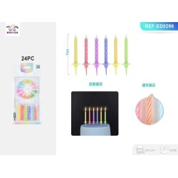ALEK 生日蜡烛 VELA CUMPLEANOS 24PCS