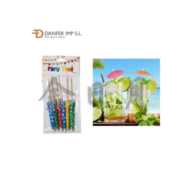 6个装雨伞 PARAGUA DE DECORACION