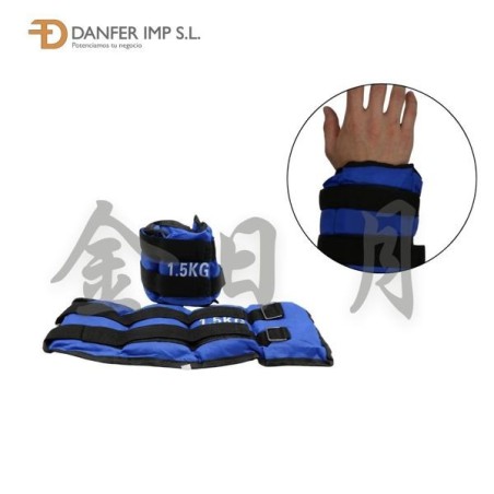 沙袋（各0.75KG） PESA AJUSTABLE PARA MUNECA 1.5KG(0.75KG CADA UNO)