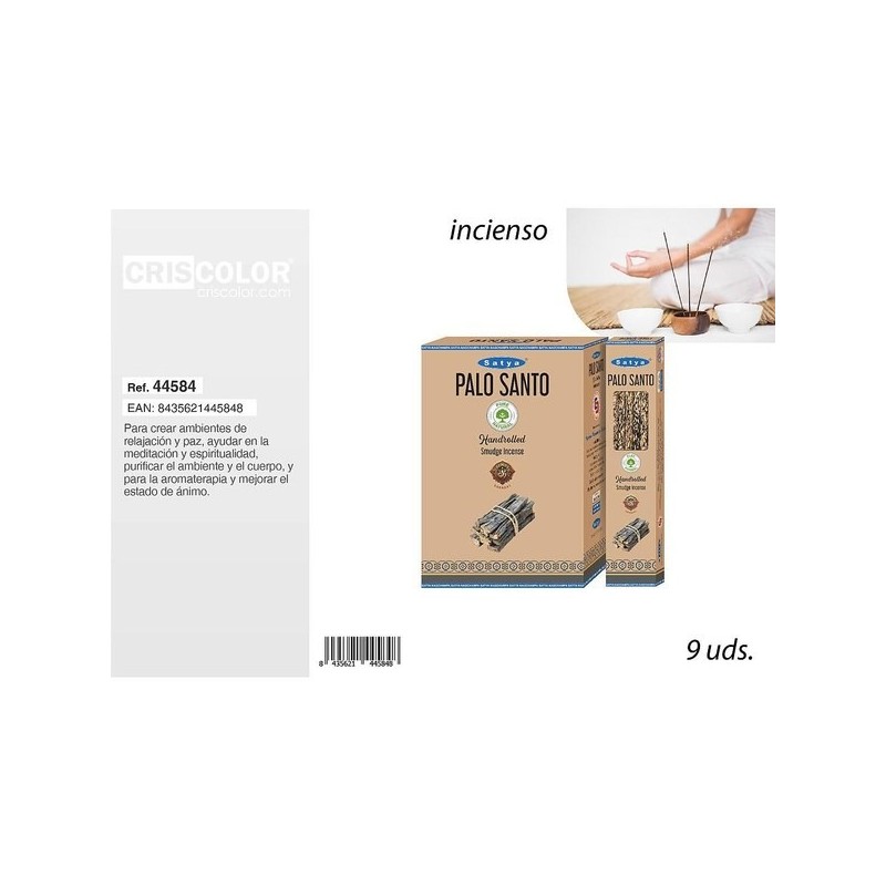CRISCOLOR自然香薰 INCIENSO SATYA SMUDGE INCENSE PALO SANTO 9UDS.