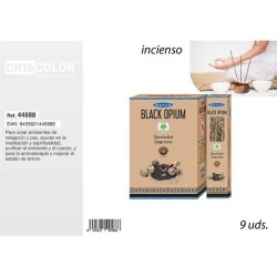CRISCOLOR自然香薰 INCIENSO SATYA SMUDGE INCENSE BLACK OPIUM 9UDS.