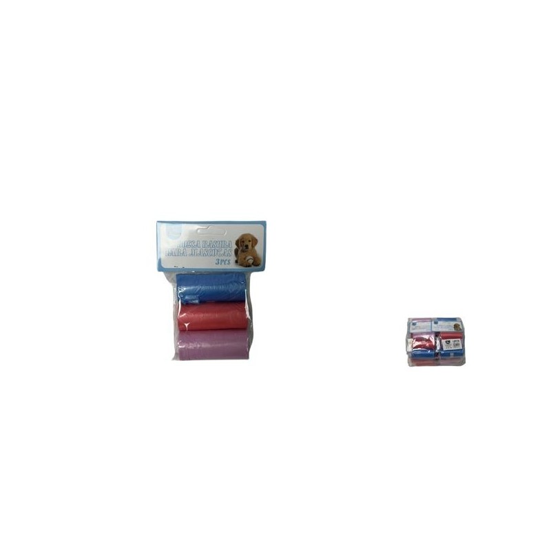 标准15g每卷狗垃圾袋彩色3*15pcs Bolsa De Excrementos