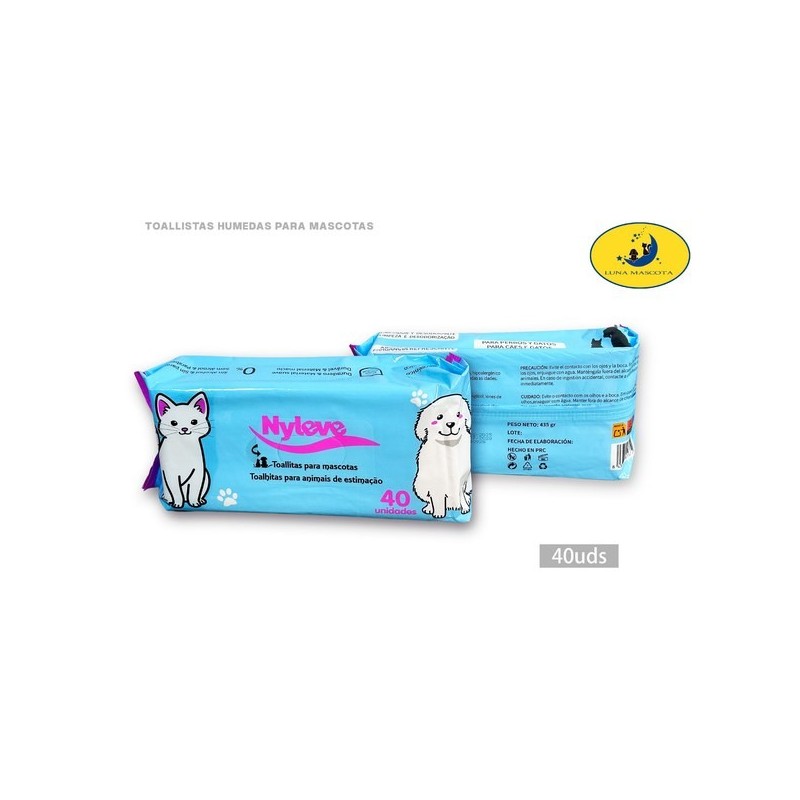 宠物湿纸巾 40 抽 TOALLITAS HUMEDAS PARA MASCOTAS 40 UDS