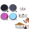 18CM硅胶底防滑狗碗 Comedero Acero Inoxidable Antideslizante Para Perro 18Cm