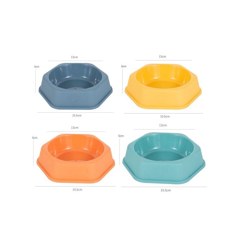 六边单碗中号19.5*6cm Cuenco De Plástico Para Mascotas