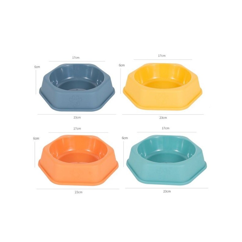六边单碗大号23*6cm Cuenco De Plástico Para Mascotas
