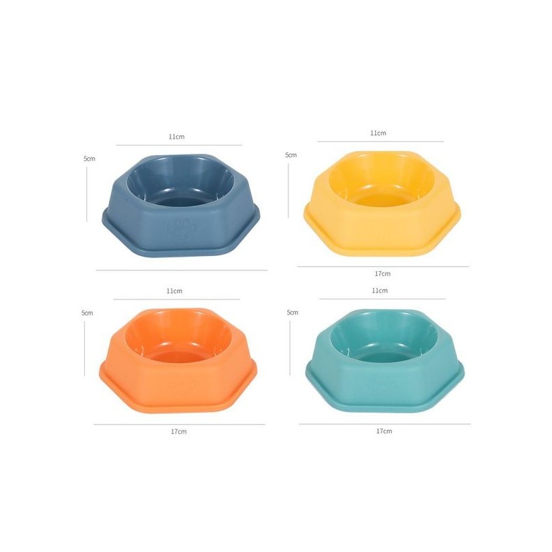 六边单碗小号17*5cm Cuenco De Plástico Para Mascotas