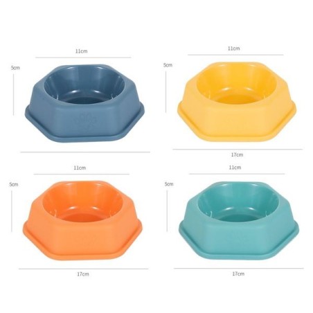 六边单碗小号17*5cm Cuenco De Plástico Para Mascotas