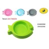 猫碗狗碗-小鱼23*17*5.5cm Comedero Mascota Plastico