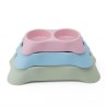 中号梯形塑料双碗28*16*5cm Cuenco Doble De Plástico Para Mascotas