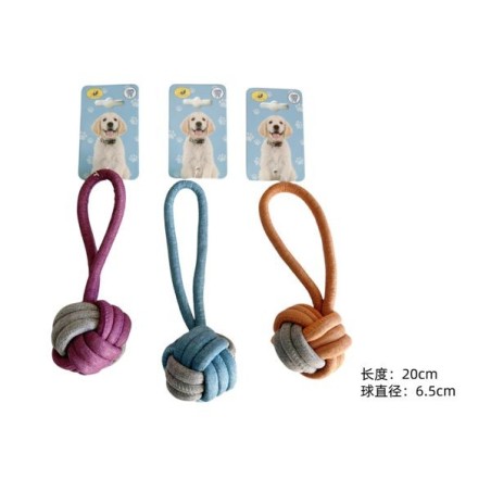 布绳单耳球 JUGUETE PARA PERROS