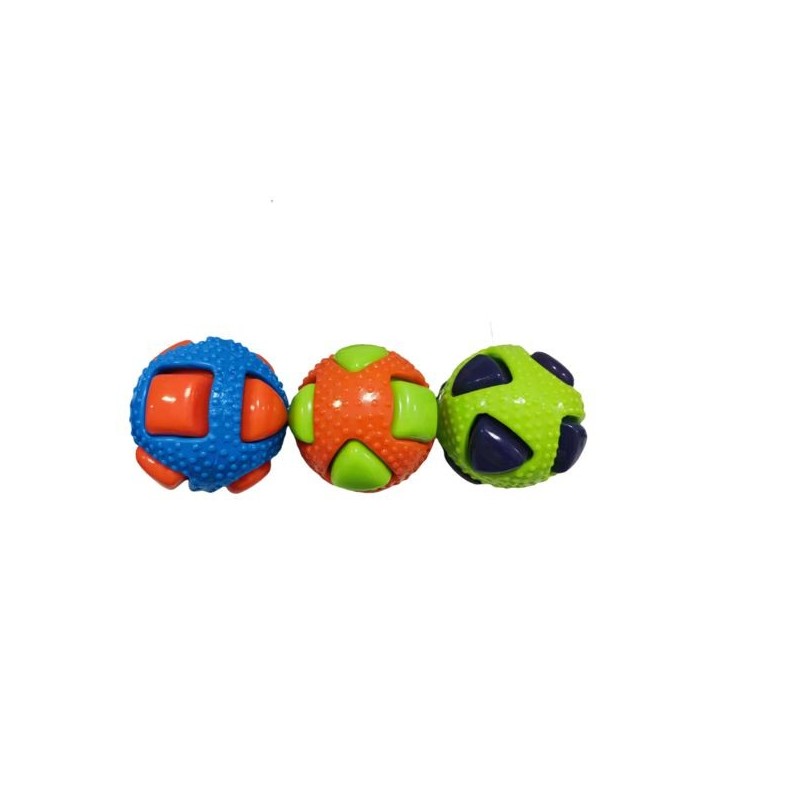 双色三角发声球8.2cm Juquete Perros