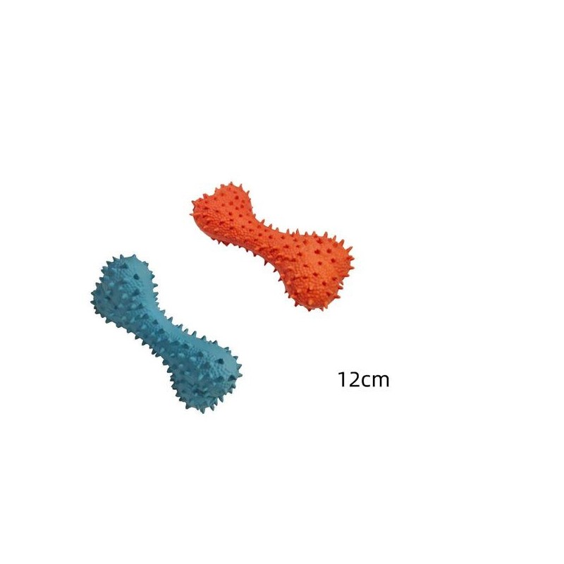 乳胶刺骨头12cm Juguete de látex para perros