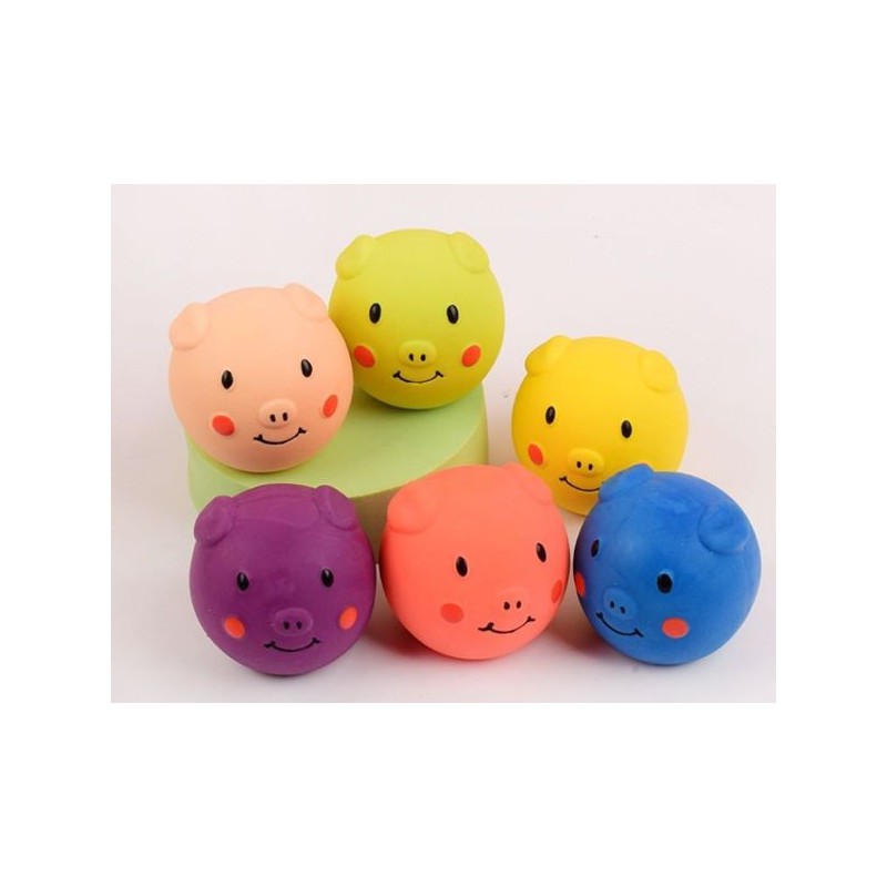乳胶小猪头7cm Juguete de látex para perros