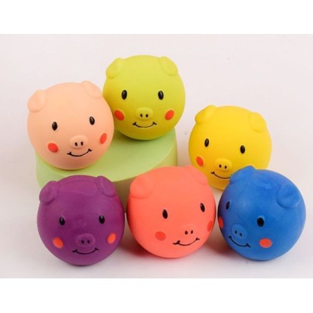 乳胶小猪头7cm Juguete de látex para perros