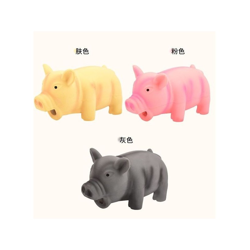 乳胶小粉猪16cm Juguete de látex para perros