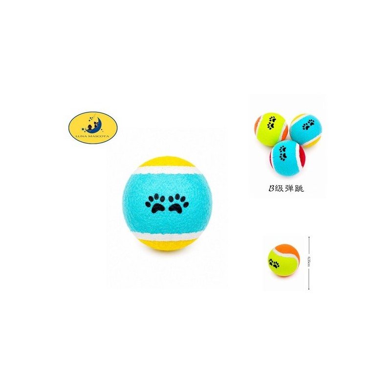 单只网球B级弹跳脚印6.35cm Juguete tenis para perros