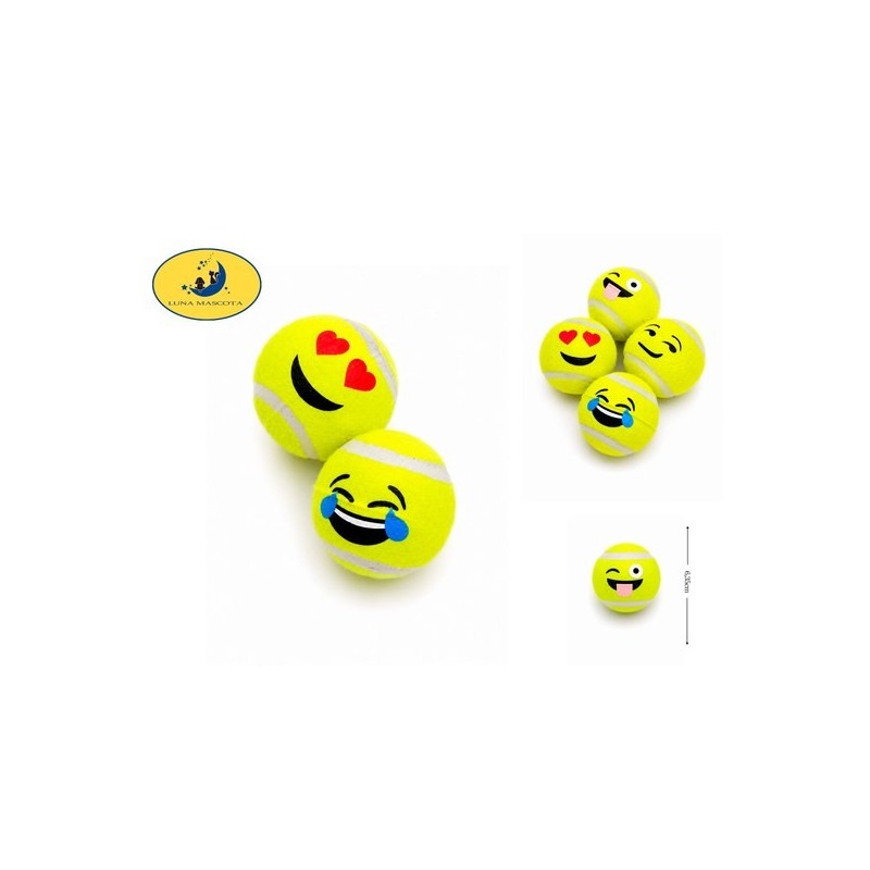 脸谱网球6.35cm Juguete tenis para perros