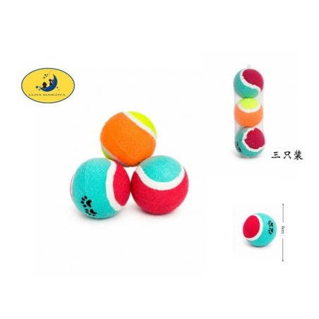带脚印三个装网球 Jugete Tenis 3Pcs