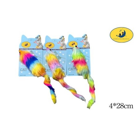 彩色长条老鼠 JUGUETE PARA GATOS