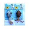 羽毛尾巴玉米绒老鼠15*4cm Juguete Para Gatos