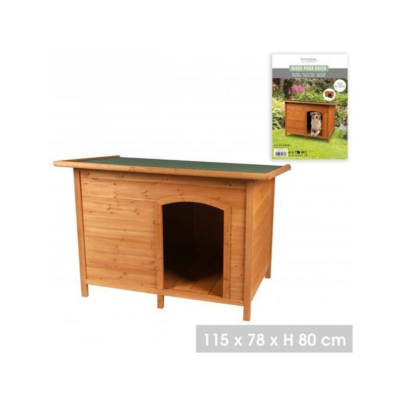 木头狗房子 115X78XH80CM Casita Madera Perro 115X78Xh80Cm