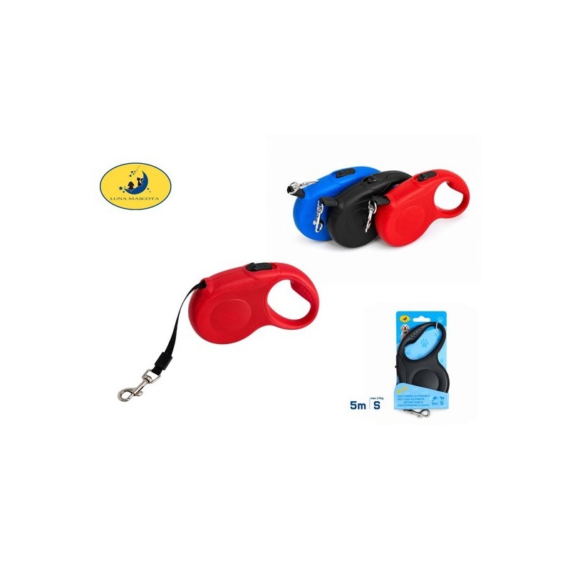伸缩牵引器 5 米 （适合10kg内小型犬） CORREA EXTENSIBLE 5M