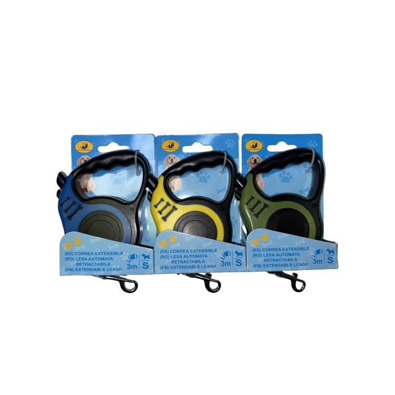 伸缩牵引器 3 米 （适合10kg内小型犬） CORREA EXTENSIBLE 3M