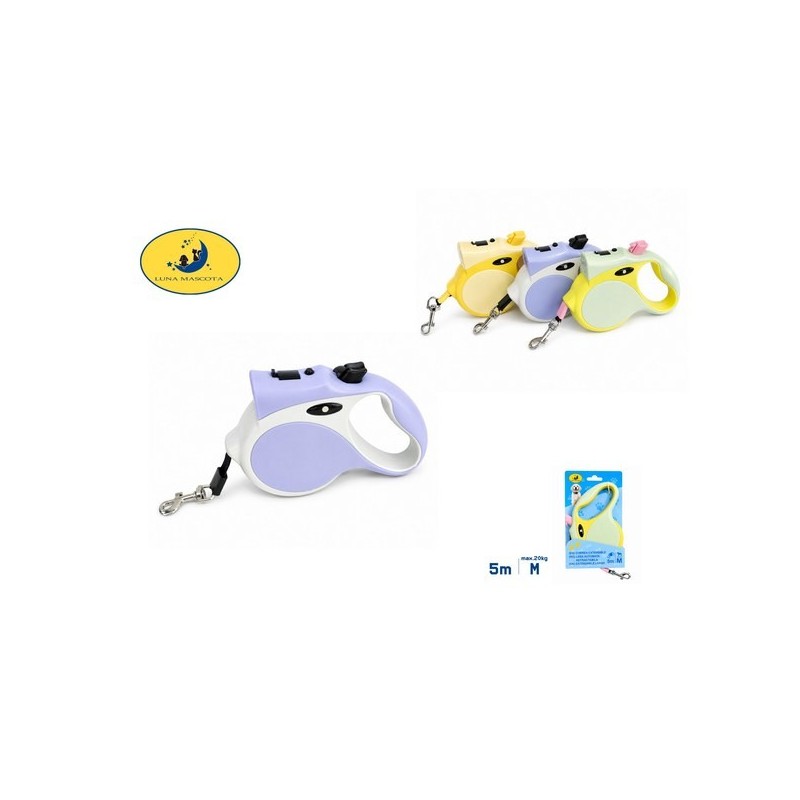 带LED灯伸缩牵引器 5 米 （适合15kg内中型犬） CORREA EXTENSIBLE 5M