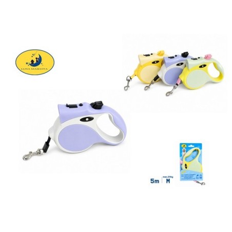 带LED灯伸缩牵引器 5 米 （适合15kg内中型犬） CORREA EXTENSIBLE 5M