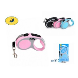 伸缩牵引器 3 米 （适合10kg内小型犬） CORREA EXTENSIBLE 3M