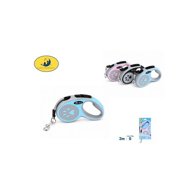 伸缩牵引器 3 米 （适合10kg内小型犬） CORREA EXTENSIBLE 3M