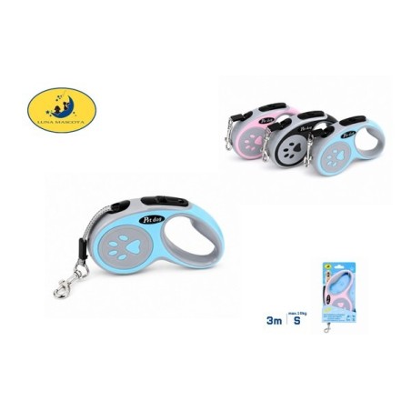 伸缩牵引器 3 米 （适合10kg内小型犬） CORREA EXTENSIBLE 3M
