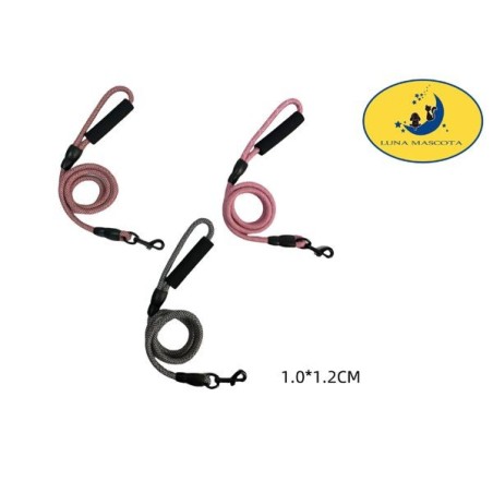 新款短把手鱼鳞纹反光丝圆绳 1*120cm Correa para perros 1*120cm