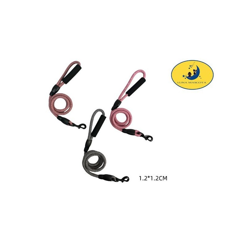 新款短把手鱼鳞纹反光丝圆绳 1.2*120cm Correa para perros 1.2*120cm