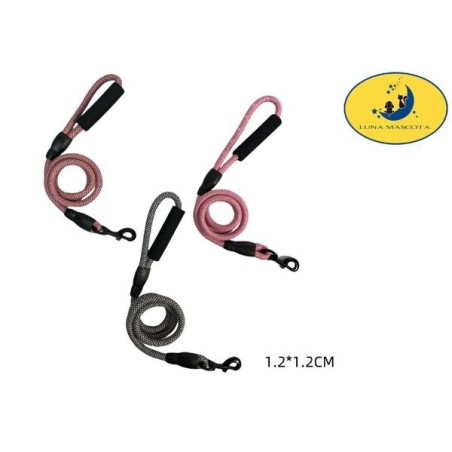 新款短把手鱼鳞纹反光丝圆绳 1.2*120cm Correa para perros 1.2*120cm