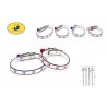 直脚印夜光猫项圈1.0*30cm Collar fluorescente de silicona para mascotas