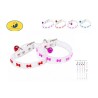 骨头圈夜光猫项圈1.0*30cm Collar fluorescente de silicona para mascotas