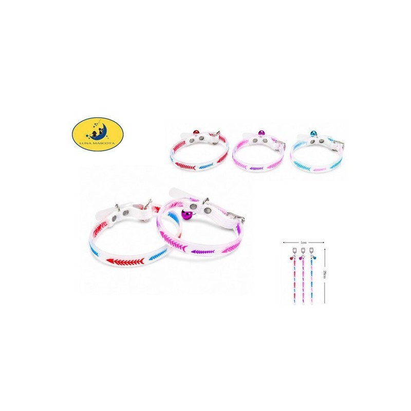1.0夜光小鱼刺 Collar Fluorescente De Silicona Para Mascotas