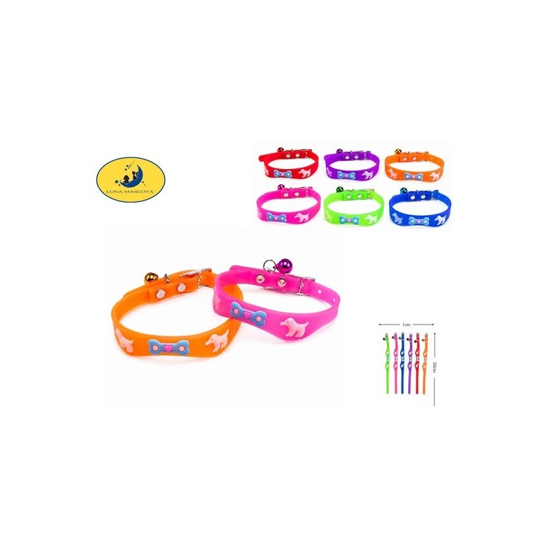 1.0夜光狗骨头 Collar Fluorescente De Silicona Para Mascotas