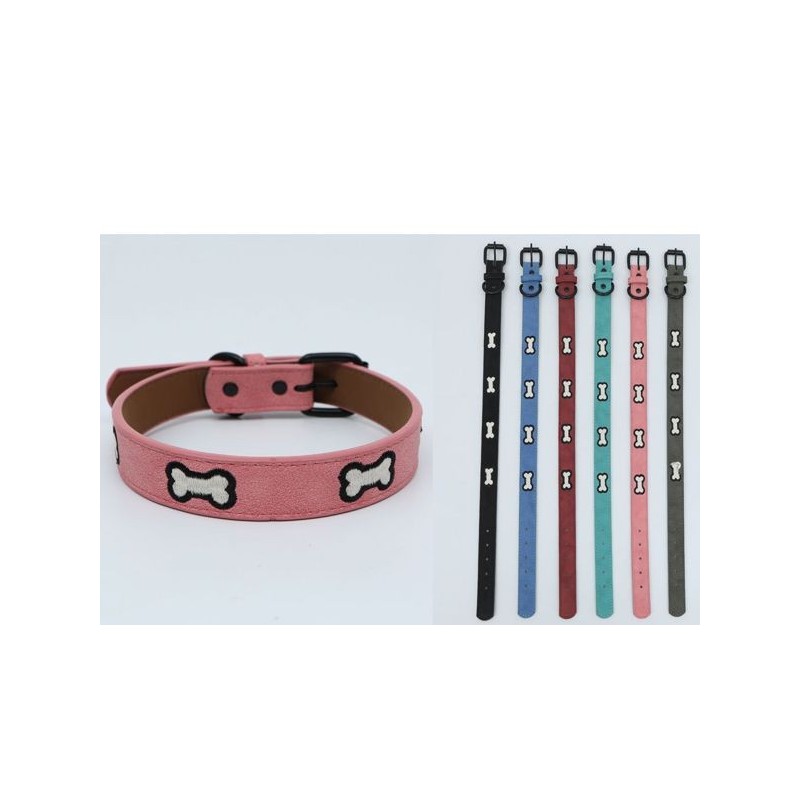 2.5 3骨头绣花 Collar Para Perros