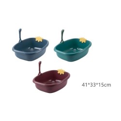 无盖枫叶猫砂盆41*33*15cm Arenero Para Gatos