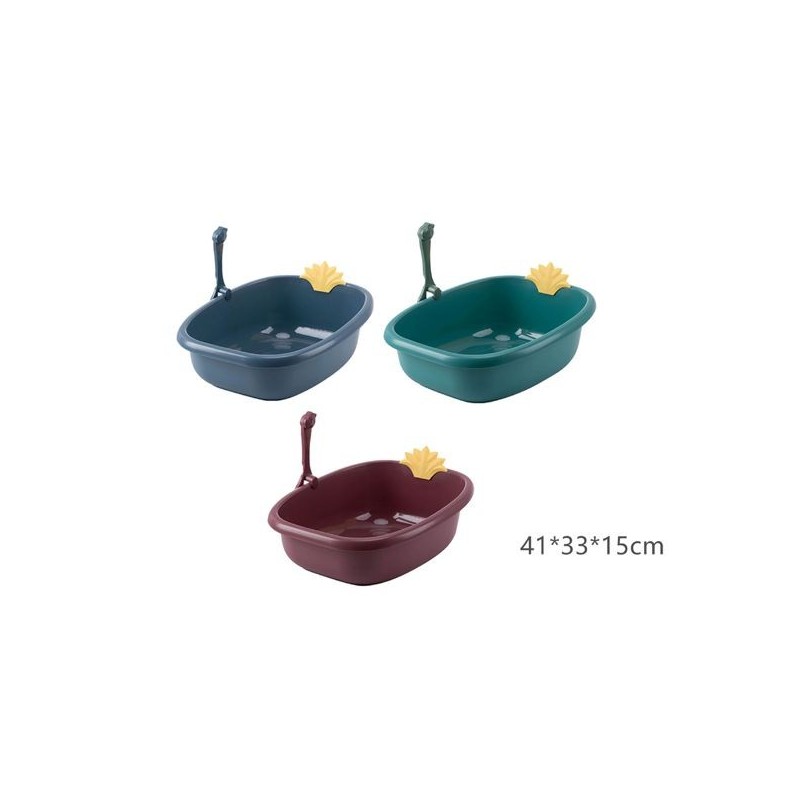 无盖菠萝叶猫砂盆41*33*15cm Arenero Para Gatos