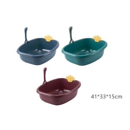 无盖菠萝叶猫砂盆41*33*15cm Arenero Para Gatos