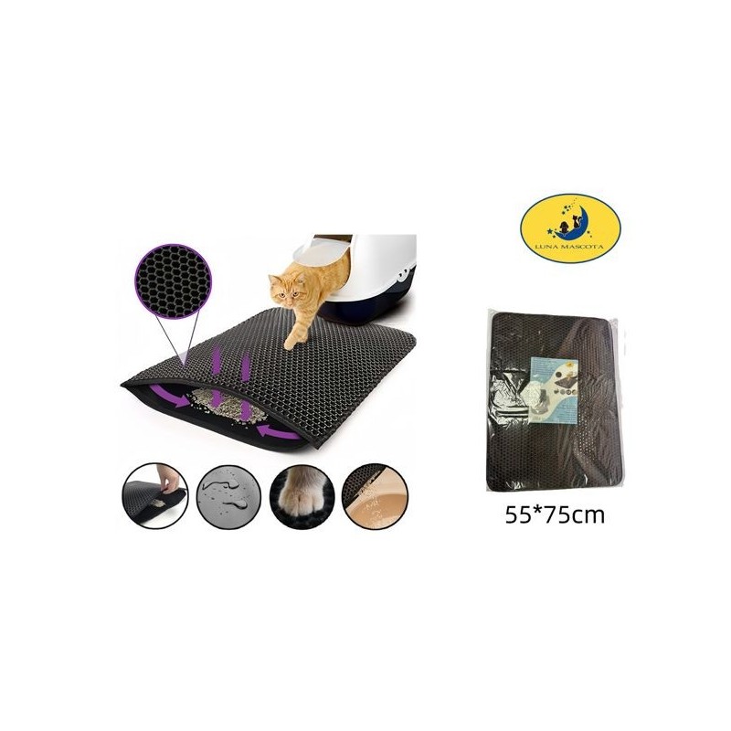 双层猫砂垫XXL 55*75cm Alfombra arena gatos