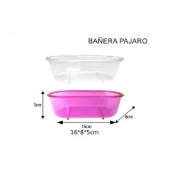 鸟浴缸 Bañera pájaro transparente-rosa translucido